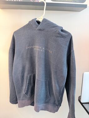 Abercrombie & Fitch Navy Plaid Hoodie